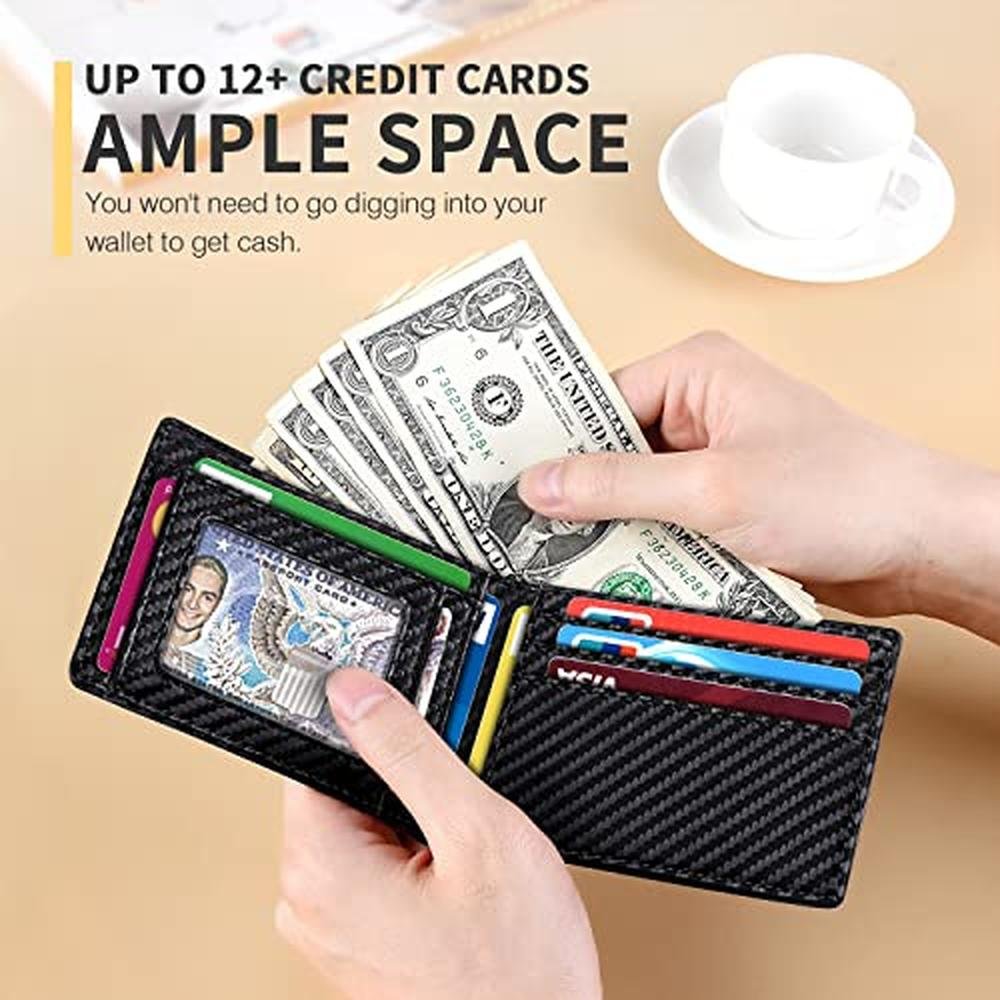 RUNBOX Novelty Wallet for Men Slim 11 Credit Card Holder – Side View