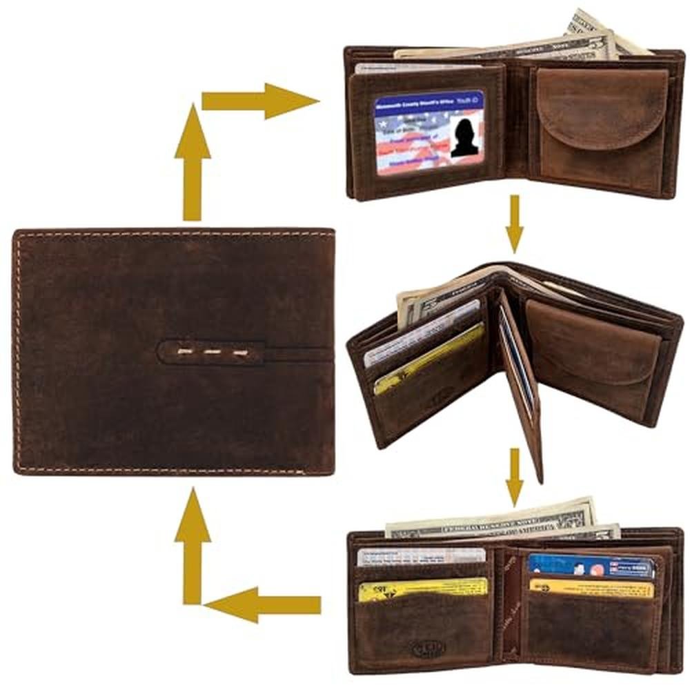 RUSTIC TOWN Full Grain Leather Wallet for Men – Packaging