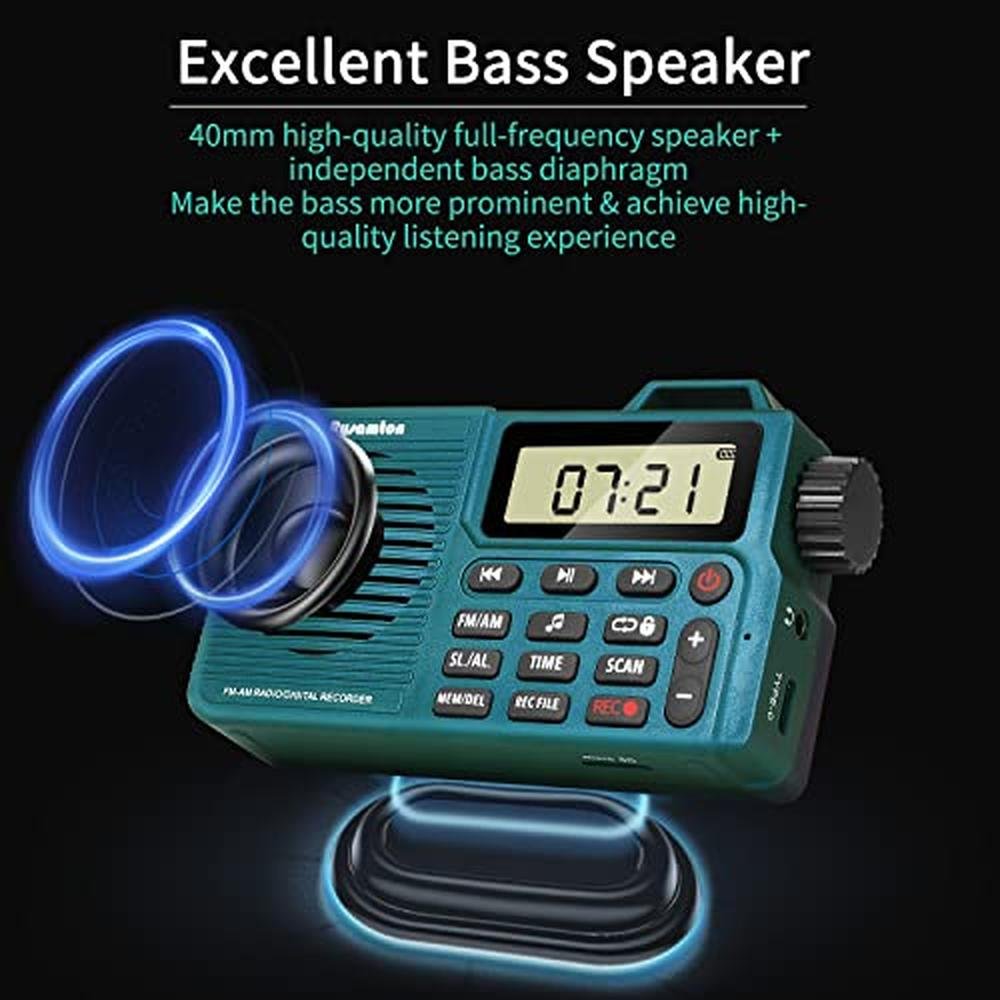 Portable AM/FM Radio: Digital Radio Recorder – In Use