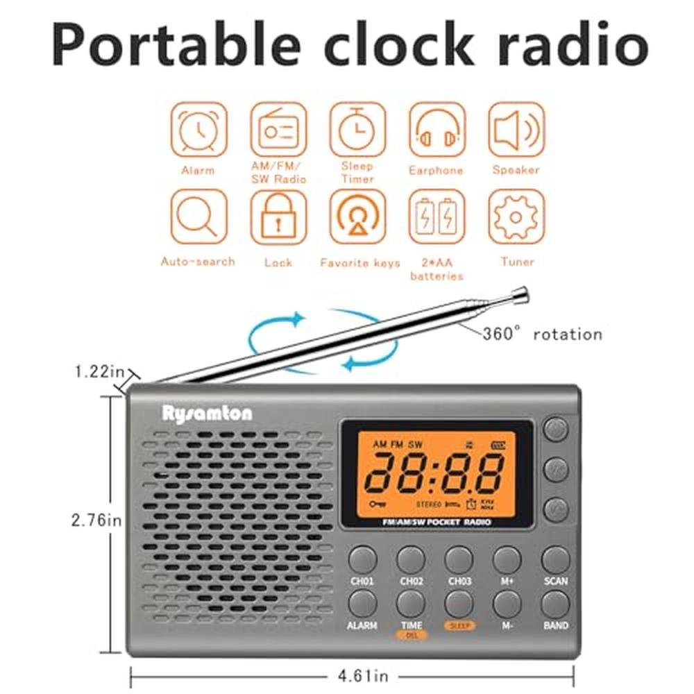 Radio Rysamton: Rysamton Portable AM/FM/Shortwave Radio – Side View