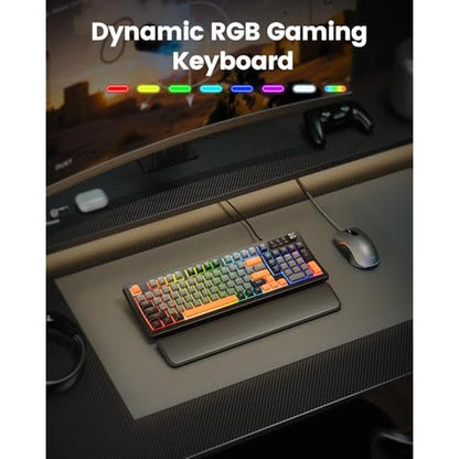 Gaming Keyboard: SABLUTE Quiet Membrane Keyboard with RGB – Side View