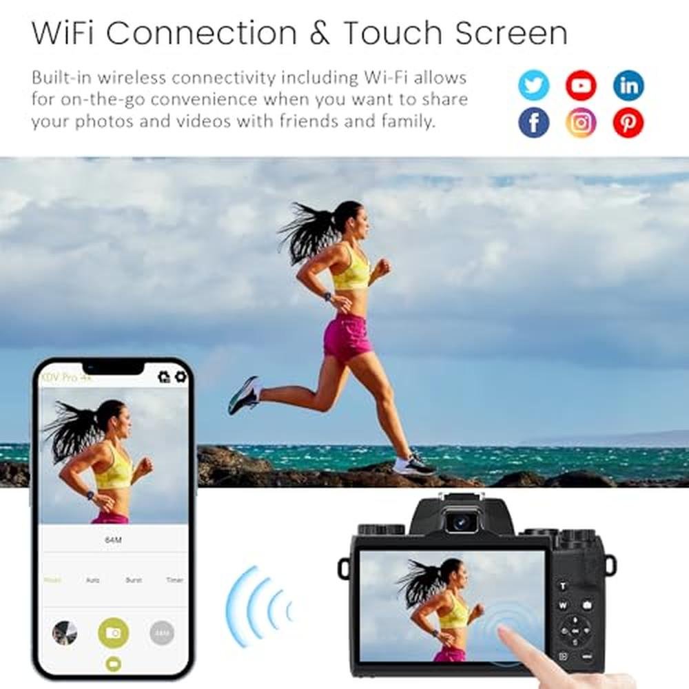 Camera: Saneen Digital Camera 4K Cameras for Photography – In Use