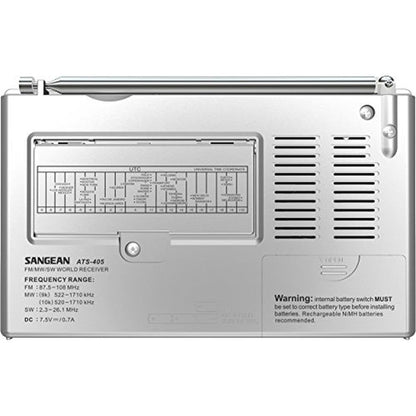 Sangean ATS-405: Sangean FM-Stereo/AM/Short Wave World Band – Side View