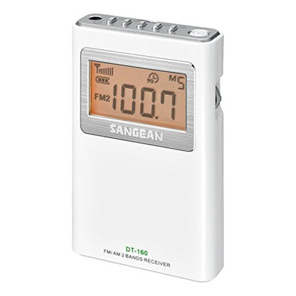 Sangean 160: Sangean DT 160 AM FM Stereo Pocket Radio – Front View
