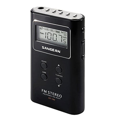 Sangean 180: Sangean DT 180 AM FM Pocket Radio – Front View