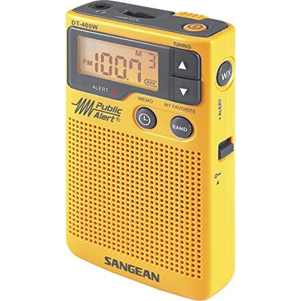 Sangean 400w: Sangean DT 400w Weather Alert Pocket Radio AM – Side View