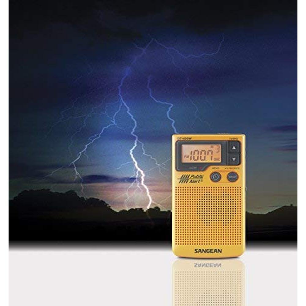 Sangean 400w: Sangean DT 400w Weather Alert Pocket Radio AM – Close-up Detail
