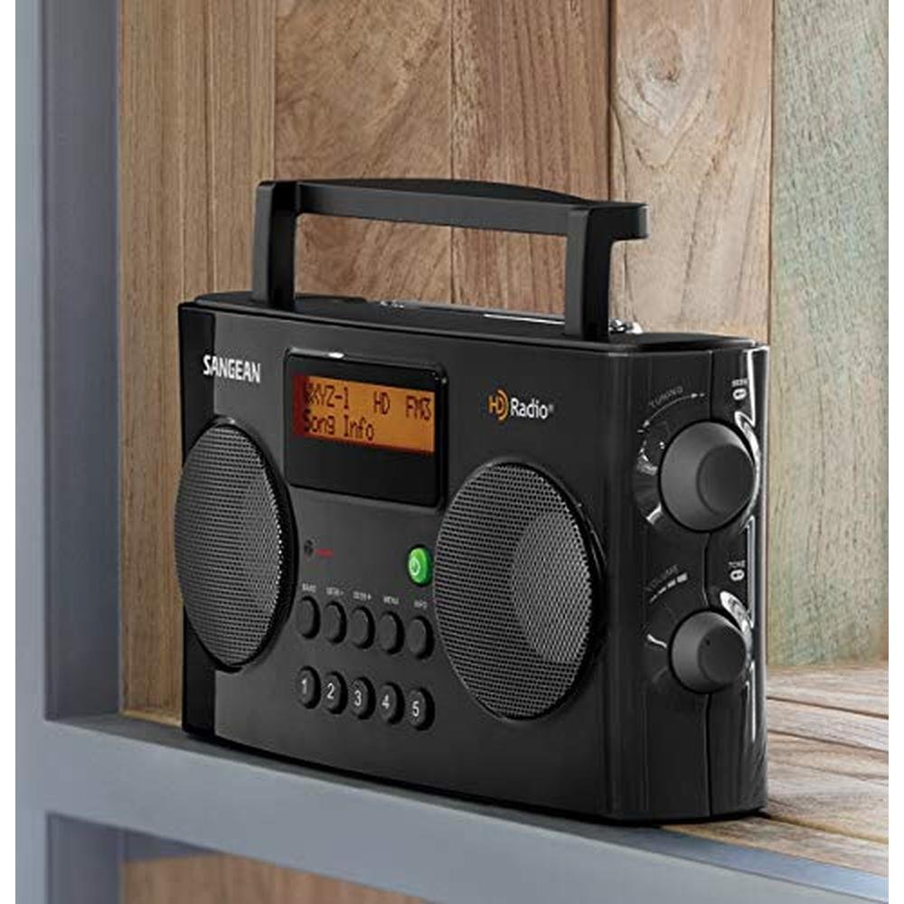 Radio Sangean: Sangean HDR-16 HD Radio FM Stereo AM – Side View