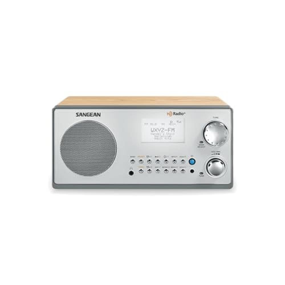 Sangean HDR-18 HD Radio/FM-Stereo/AM Wooden Cabinet Table – Front View