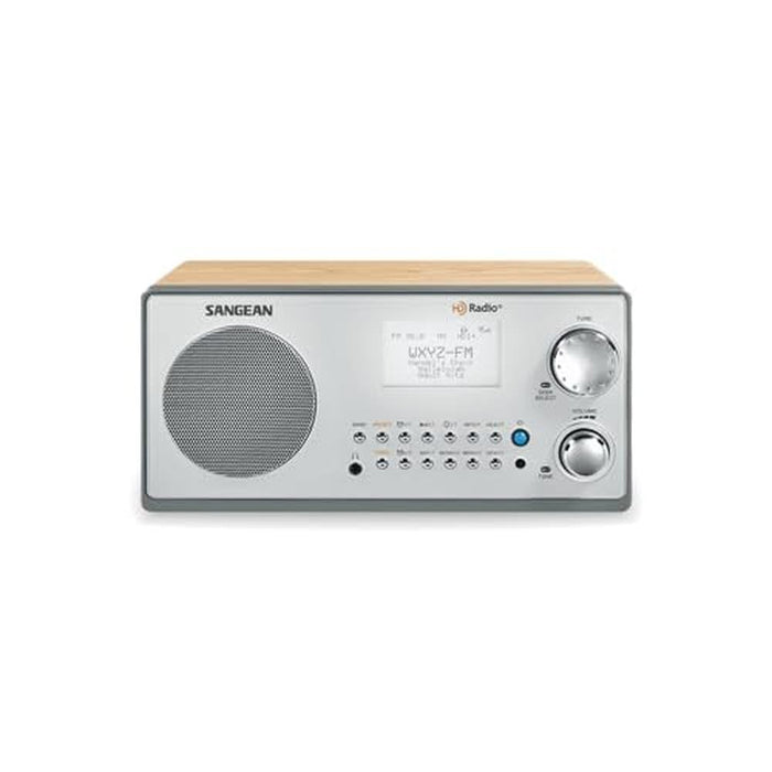 Sangean HDR-18 HD Radio/FM-Stereo/AM Wooden Cabinet Table – Front View