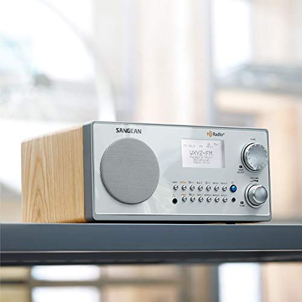 Sangean HDR-18 HD Radio/FM-Stereo/AM Wooden Cabinet Table – Side View