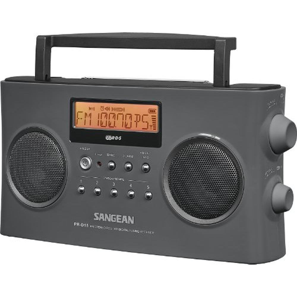 Sangean D15: Sangean PR D15 Digital Portable Stereo RDS – Front View