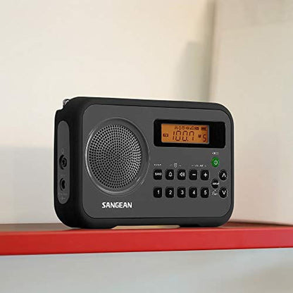 Black Sangean: Sangean PR-D18BK AM FM Portable Digital – In Use