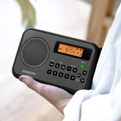Black Sangean: Sangean PR-D18BK AM FM Portable Digital – Packaging