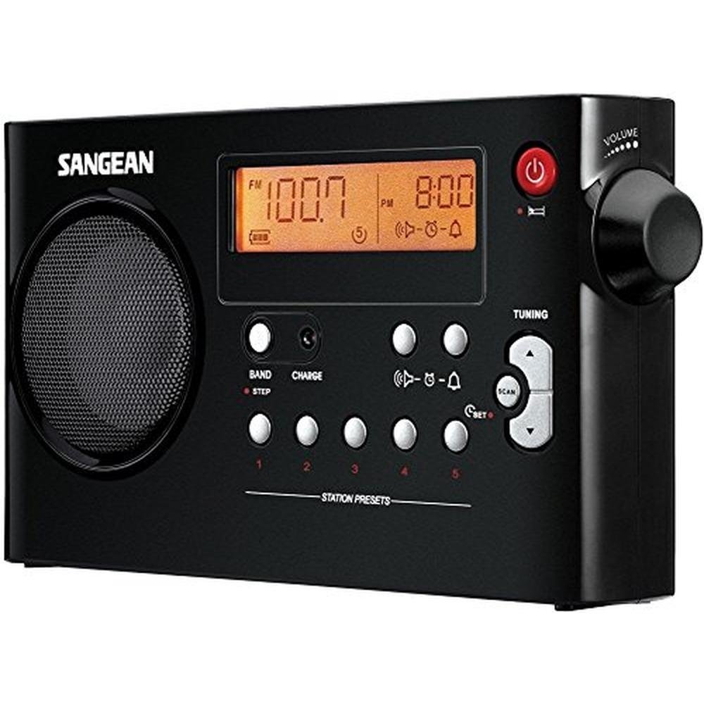 Sangean PR-D7BK: Portable Digital FM/AM Receiver – Front View