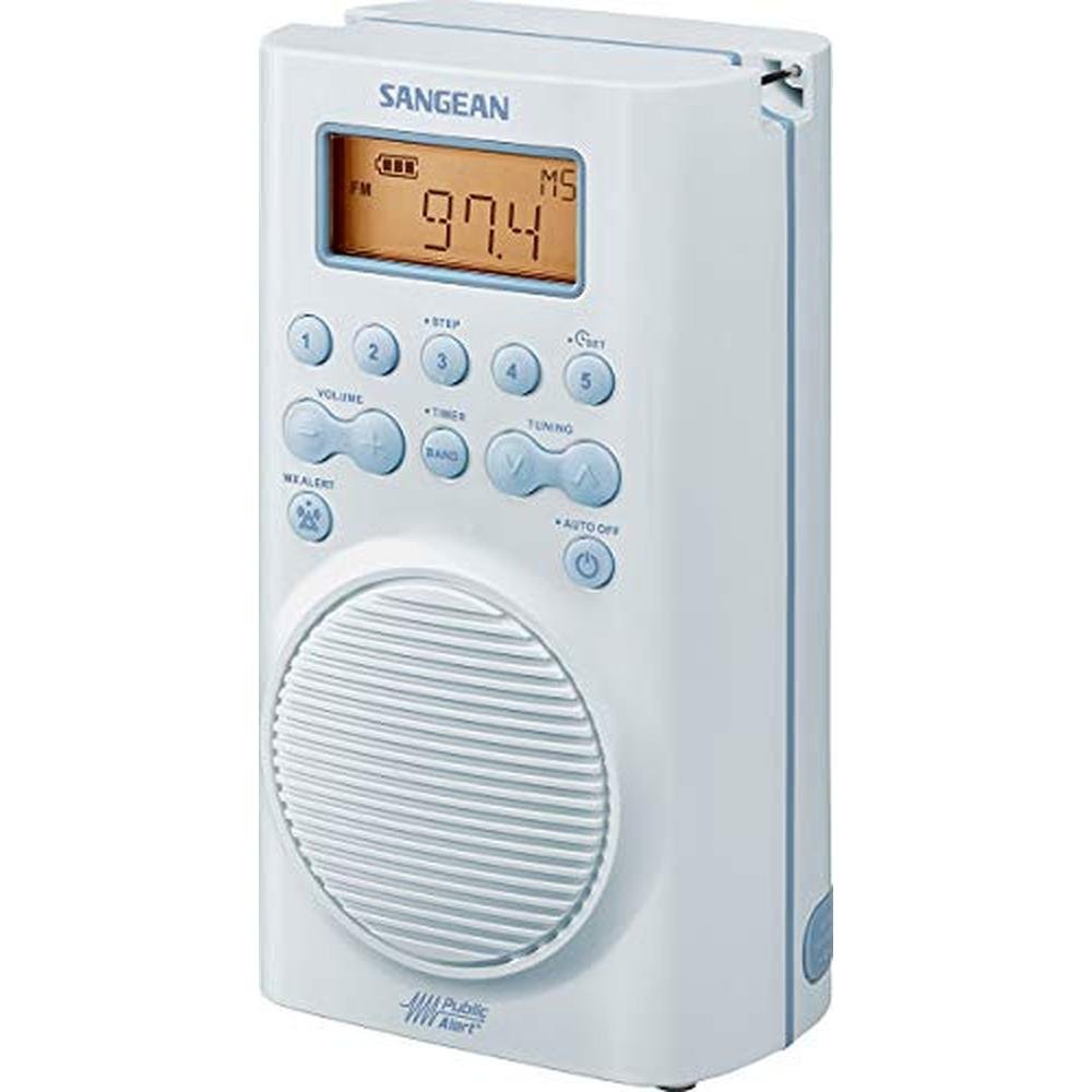 Sangean SG-100: Waterproof Shower Radio with AM/FM and – Side View