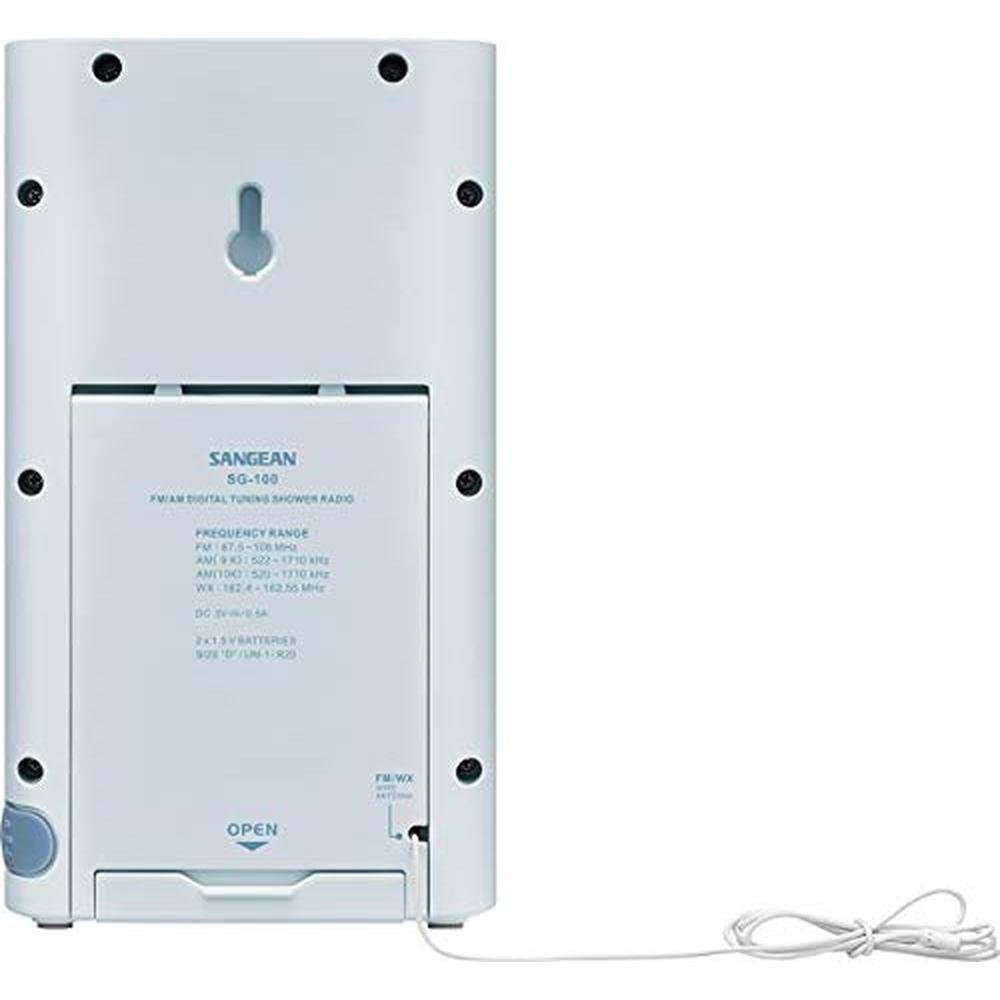 Sangean SG-100: Waterproof Shower Radio with AM/FM and – In Use