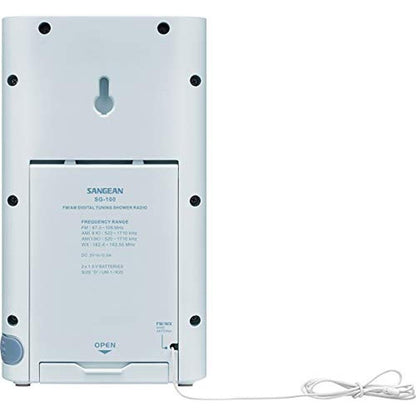Sangean SG-100: Waterproof Shower Radio with AM/FM and – In Use