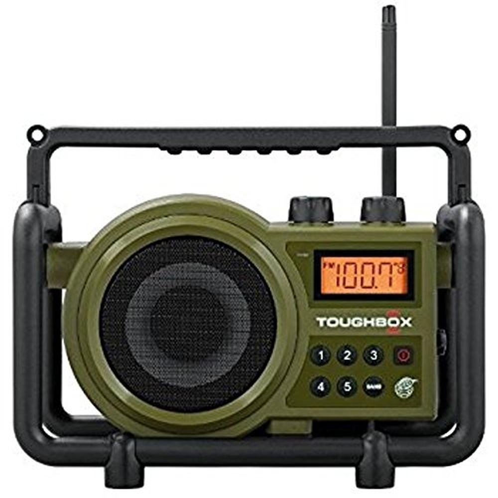 Sangean 100: Sangean TB-100 Toughbox FM/AM/AUX Ultra-Rugged – Side View