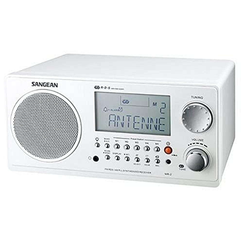 Sangean WR-2 AM FM RDS Wooden Cabinet Digital Tuning Radio – Front View