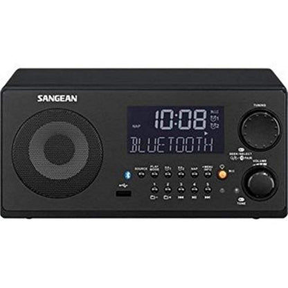 Sangean 22BK: Sangean WR 22BK Digital Radio AM FM with – Front View