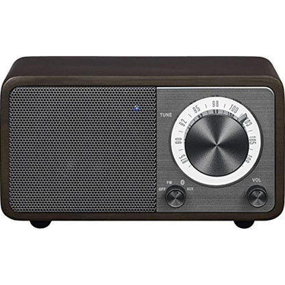 Wood Sangean: Sangean WR-7DK Dark Cherry Wood Cabinet Mini – Front View