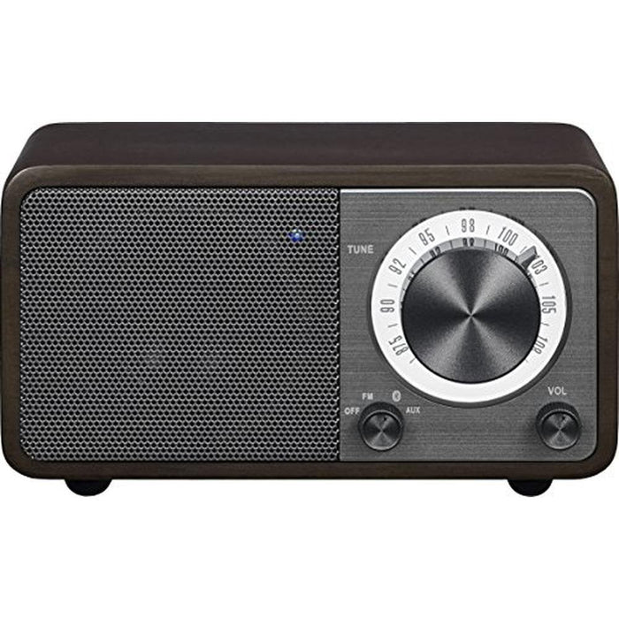 Wood Sangean: Sangean WR-7DK Dark Cherry Wood Cabinet Mini – Front View
