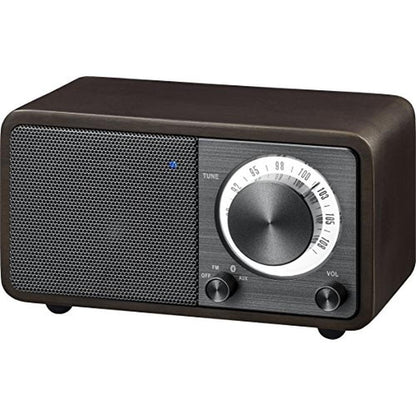 Wood Sangean: Sangean WR-7DK Dark Cherry Wood Cabinet Mini – Side View