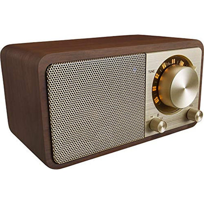 Sangean WR-7GW: Wood Cabinet Mini Bluetooth Speaker with FM – Side View