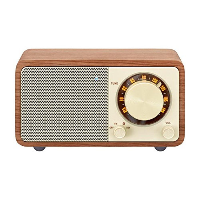Wood Sangean: Sangean WR-7WL Wood Cabinet Mini Bluetooth – Front View