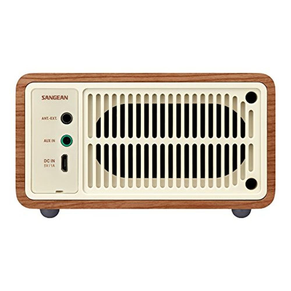 Wood Sangean: Sangean WR-7WL Wood Cabinet Mini Bluetooth – Close-up Detail