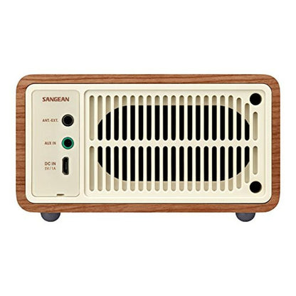 Wood Sangean: Sangean WR-7WL Wood Cabinet Mini Bluetooth – Close-up Detail