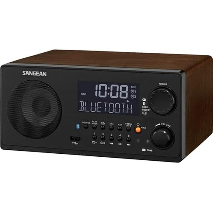 Sangean WR22BK: Sangean WR22BK AM/FM-RBDS USB Bluetooth – Front View