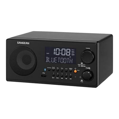 Sangean WR22BK: Sangean WR22BK AM/FM-RBDS USB Bluetooth – Side View