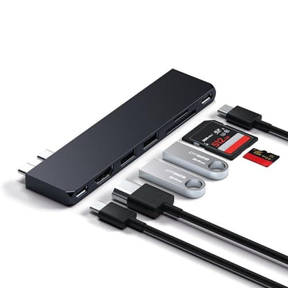 Satechi Hub: Satechi 7-in-1 USB-C Hub Multiport Adapter Pro – Side View