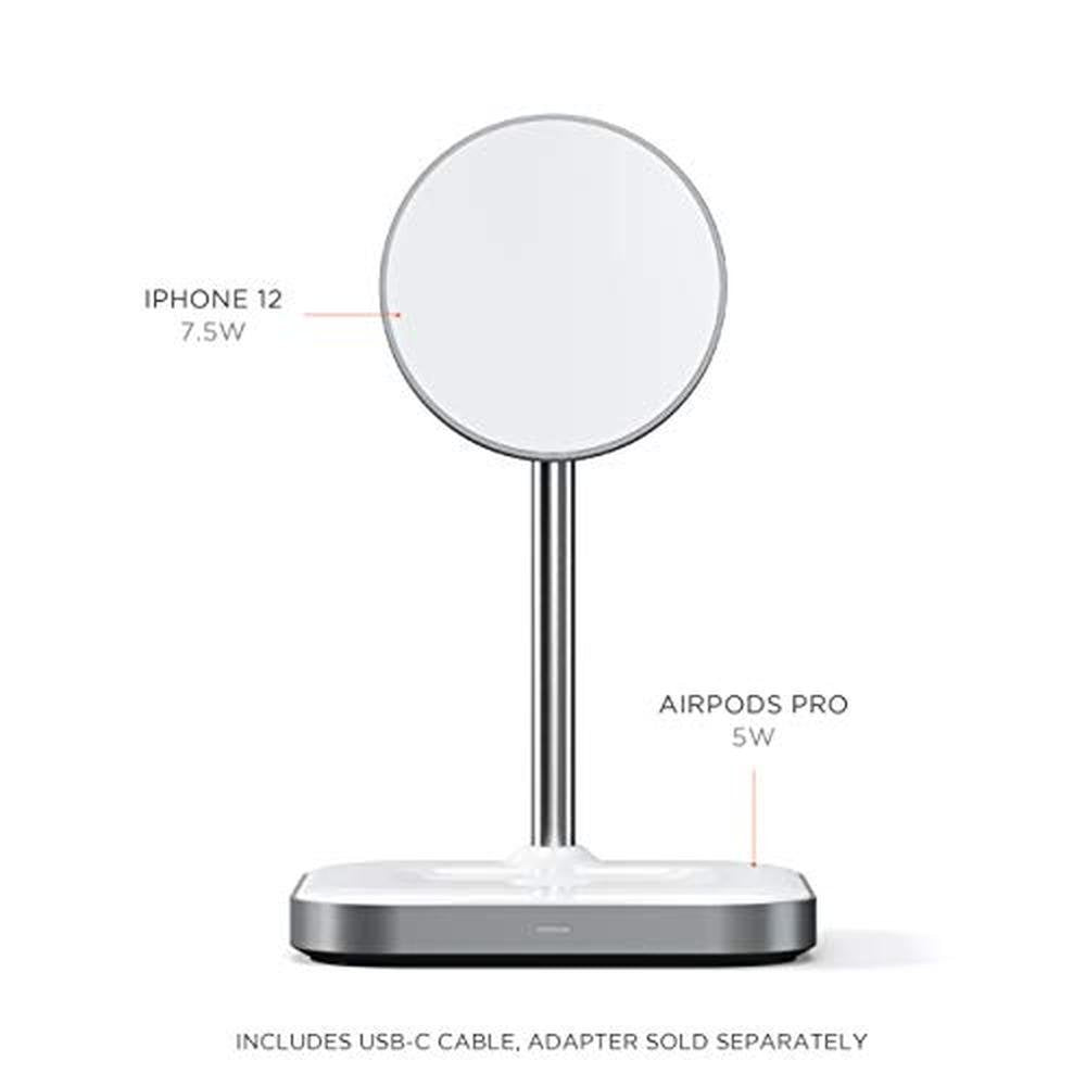 AirPods Satechi: Satechi Aluminum 2-in-1 Magnetic Wireless – Side View