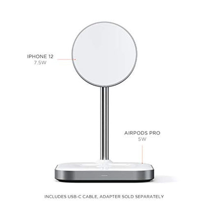 AirPods Satechi: Satechi Aluminum 2-in-1 Magnetic Wireless – Side View