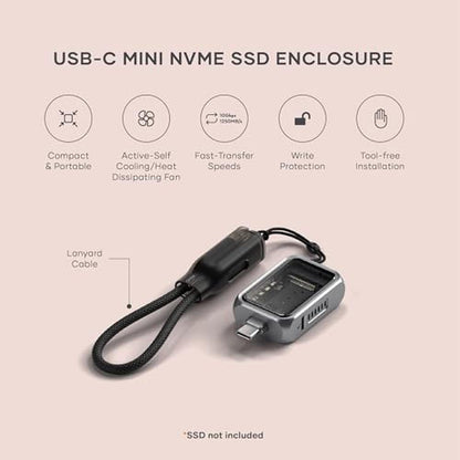 NVMe Satechi: Satechi M.2 NVMe Mini SSD Enclosure – Side View