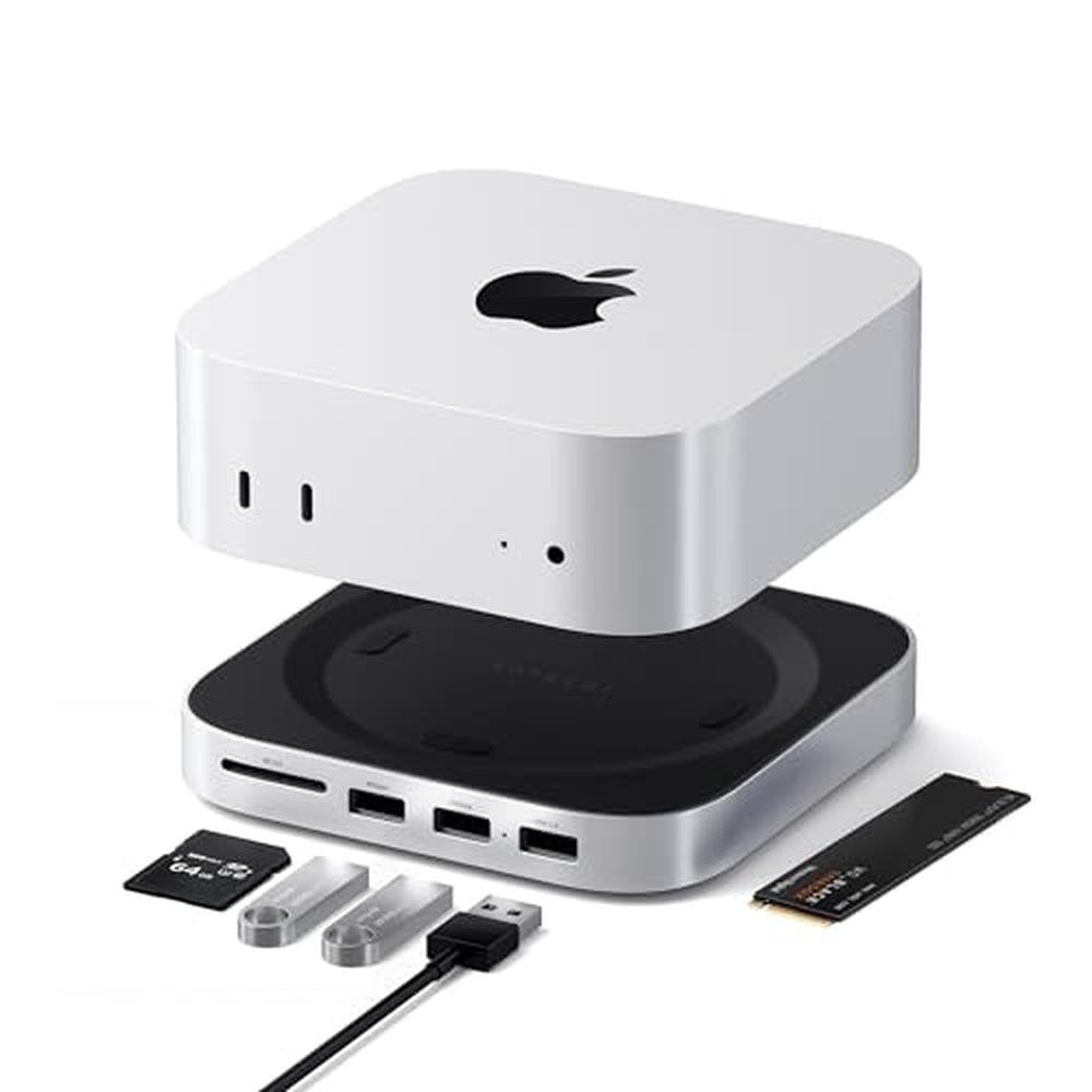 Mac Satechi: Satechi Mac Mini M4 Hub & Stand – Front View