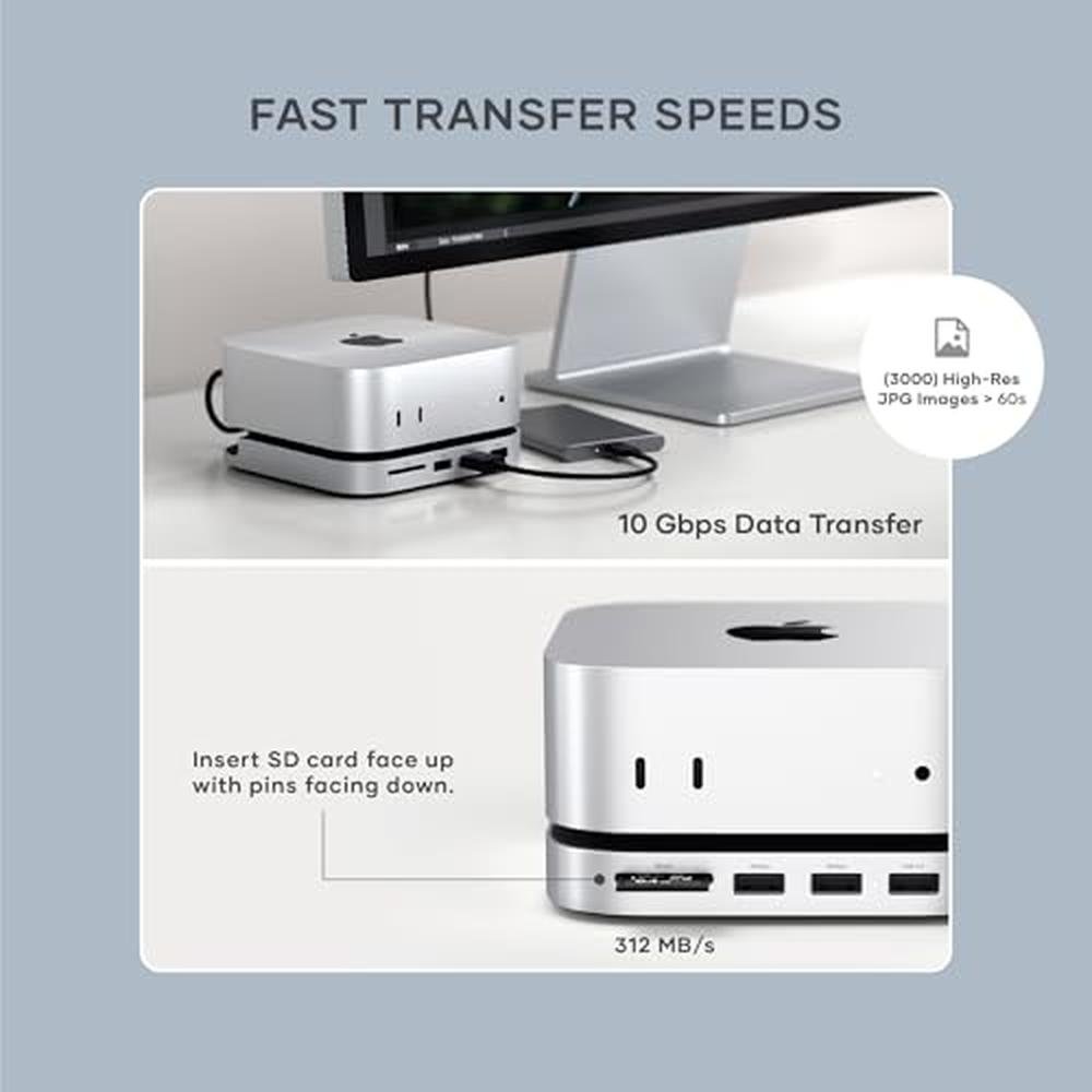 Mac Satechi: Satechi Mac Mini M4 Hub & Stand – In Use
