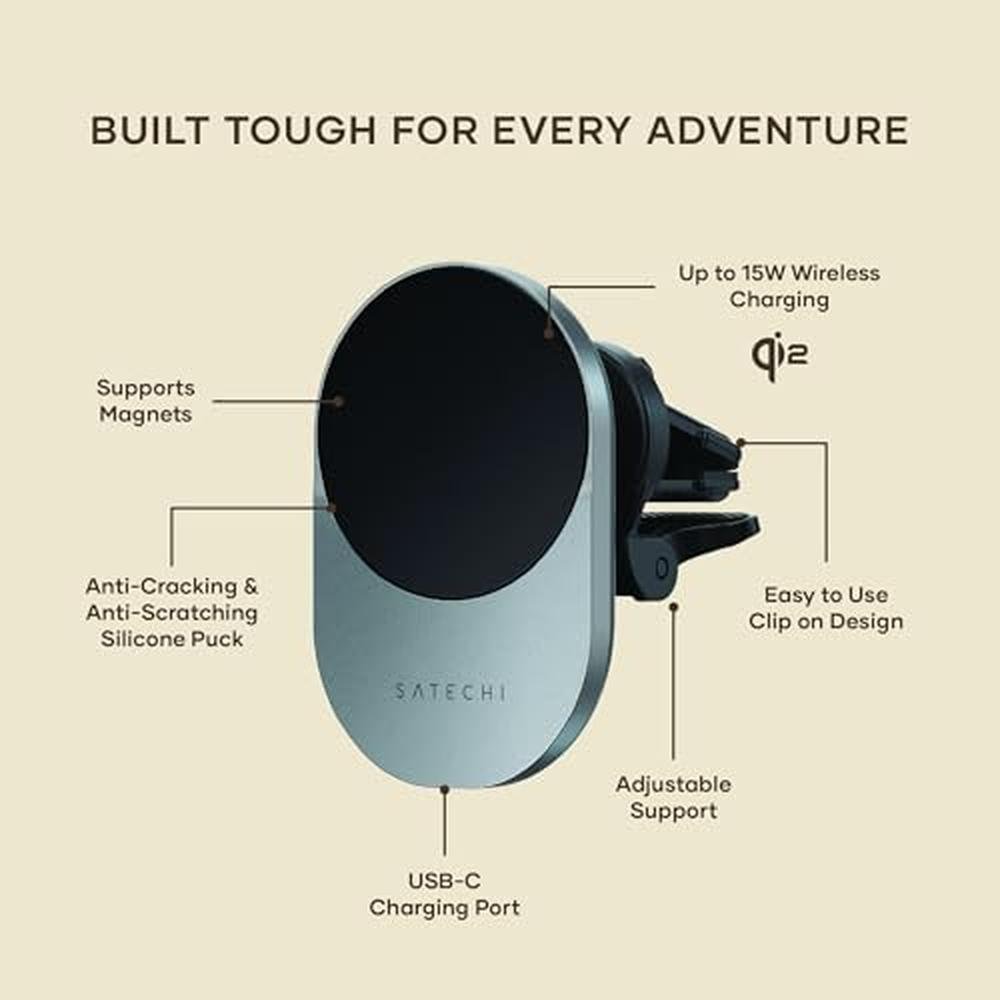 Car Charger: Satechi Qi2 Wireless Car Charger Travel – In Use