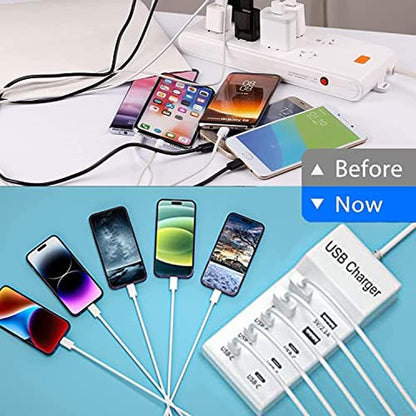 Ports Charger: SCCVEE USB C Charger 10 Ports USB Charging – Packaging