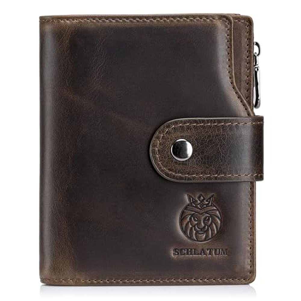 SCHLATUM Large Capacity Wallets for Men RFID Blocking Men – Front View