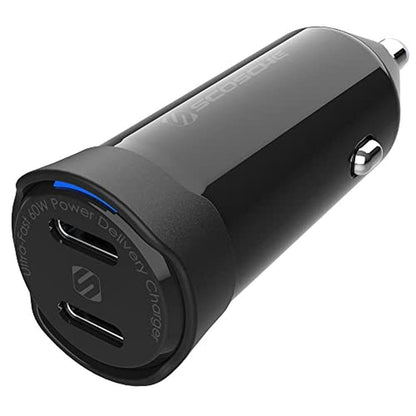Scosche CPDCC60: Powervolt 60W Certified Dual USB Type-C – Front View