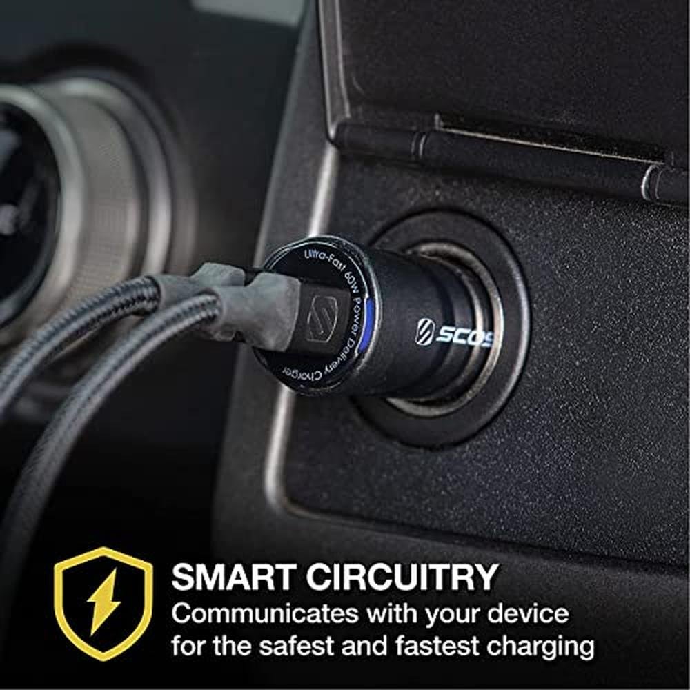 Scosche CPDCC60: Powervolt 60W Certified Dual USB Type-C – Side View