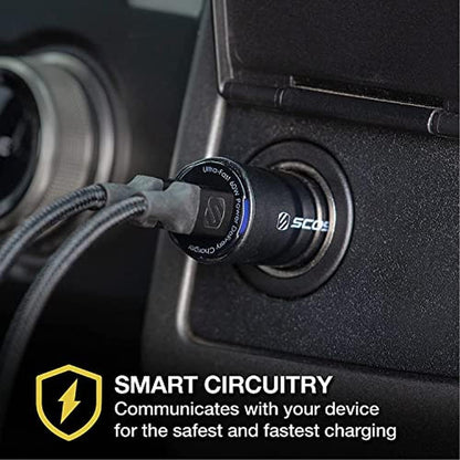 Scosche CPDCC60: Powervolt 60W Certified Dual USB Type-C – Side View