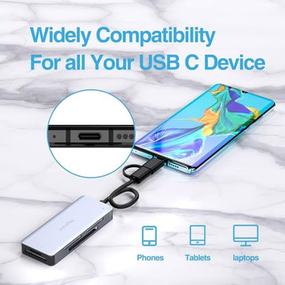Reader Aluminum: 5-in-1 USB and USB-C to SD – Close-up Detail