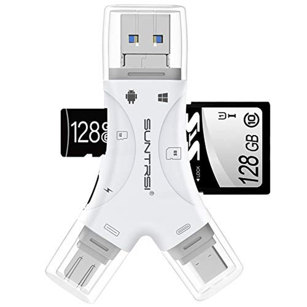 Reader Camera: Suntrsi 4-in-1 Micro SD Card Reader – Front View