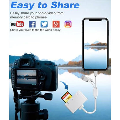Reader iPhone: 3-in-1 SD Card Reader with USB-C and – In Use