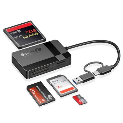 Reader Memory: USA Warehouse 4-in-1 USB-C USB 3.0 Dual – Front View